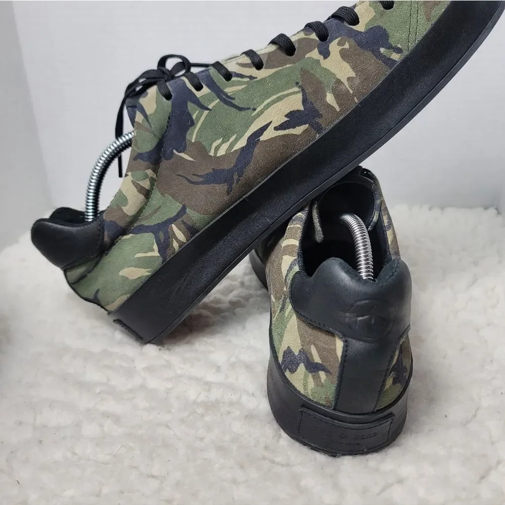 rag & bone New York Camo Canvas Leather Low Top Sneakers Men’s Size 45 EU 12